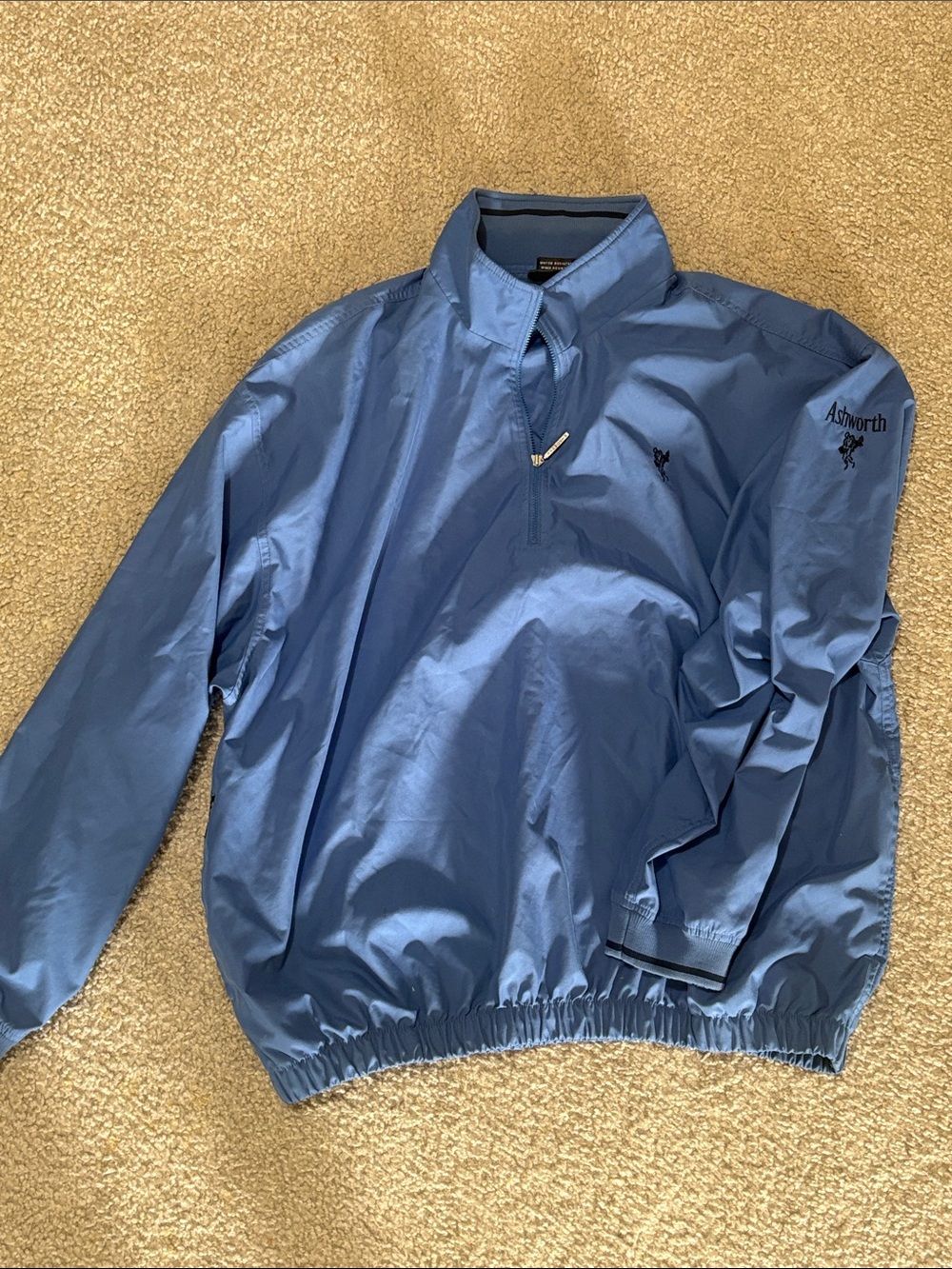 Ashworth Men's Blue Windbreaker Pullover Jacket size XL